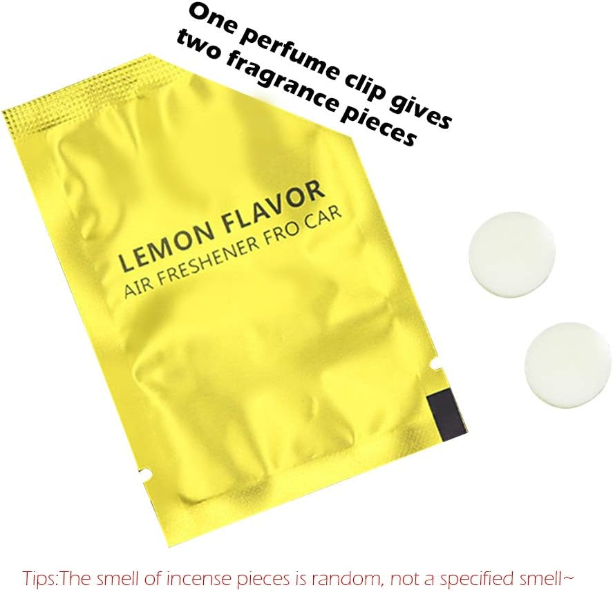 MY 2Pcs Owl Cute Car Air Freshener, Bling Crystal Car Air Vent Clip Charms, White and Pink, Fresh Scent image number 4