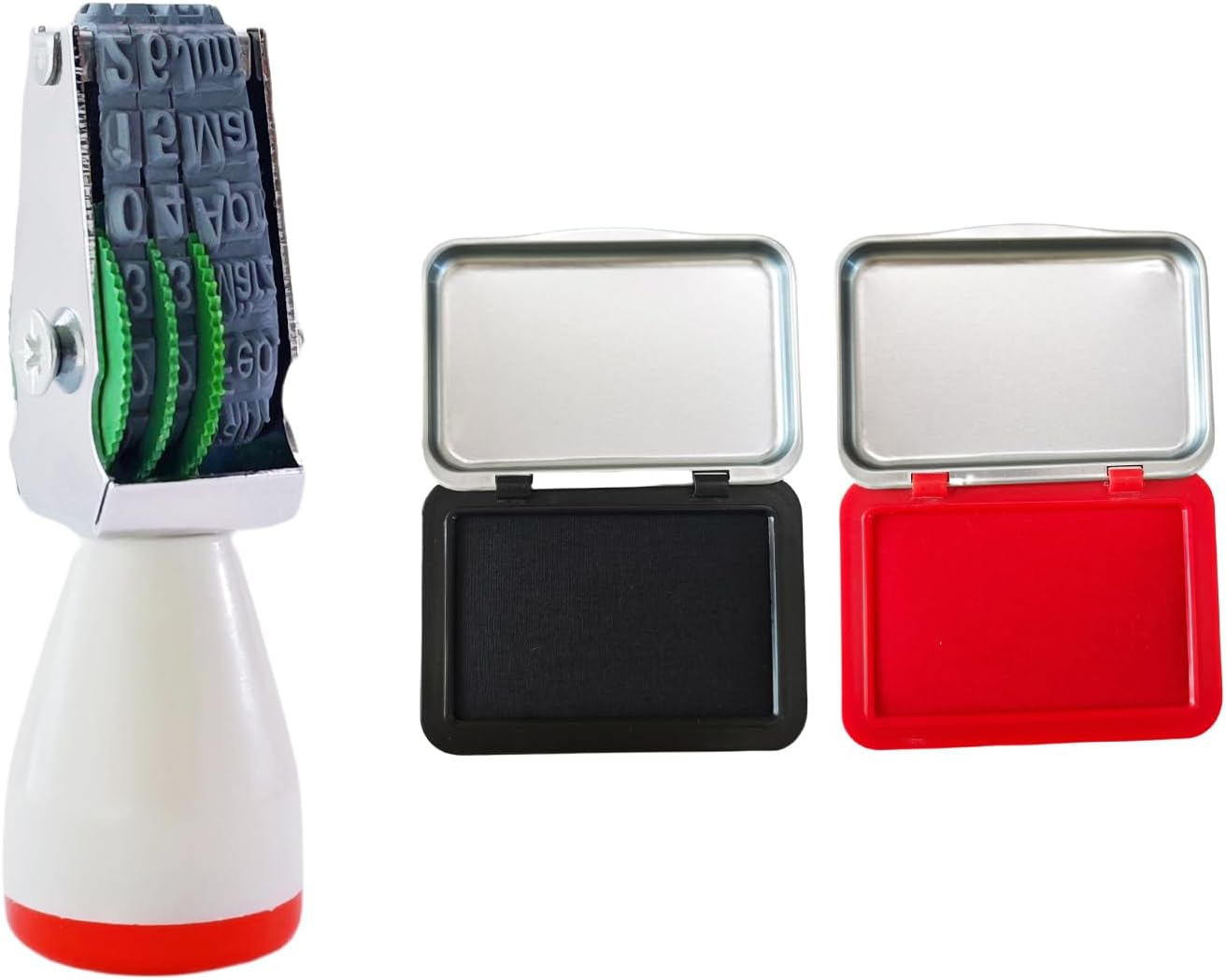 Homvik Egg Dating Stamp Kit with 4Mm Rubber Stamper, Black and Red Ink Pads, for Farm Fresh Eggs, Chicken Duck Turkey Eggs image number 5