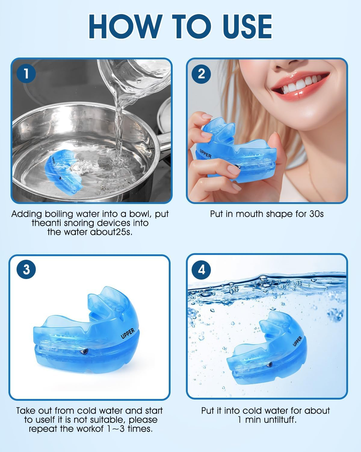 Anti Snoring Device- BPA Free anti Snoring Mouthpiece Mouth Flexible Adjustable Effective Reduce Clenching & Pain anti Snore Solution for Men and Women Reclaim Peaceful Sleep with Portable Storage Box image number 3