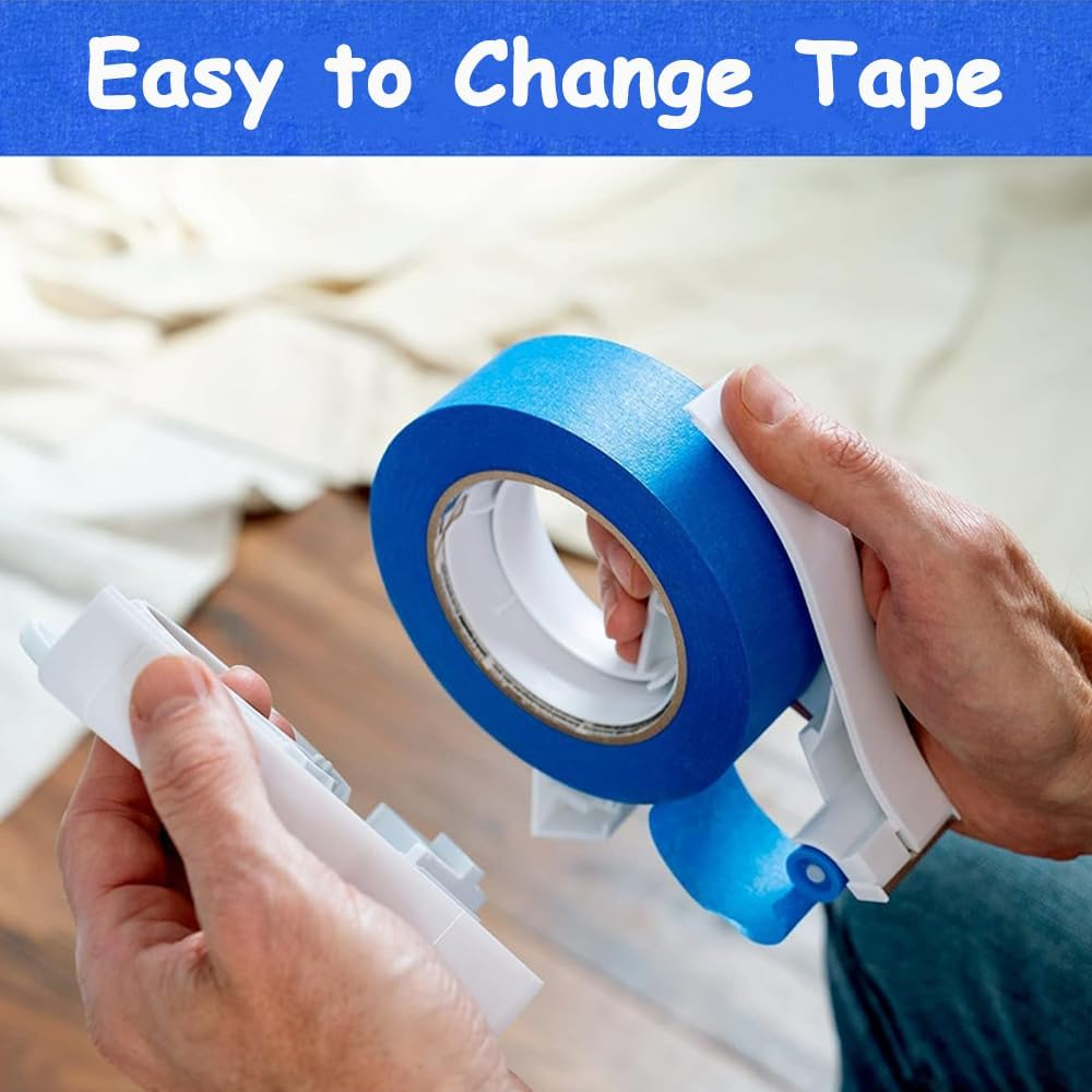 Portable Masking Tape Applicator-Paint Tape Dispenser Cutter for Trim,Painting,Windows,Door Frames-Seam Sticker Tool