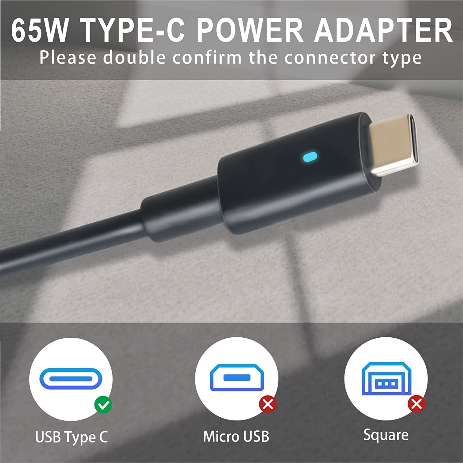 65W USB C Charger for DELL Xps 13 15 12 9365 9350 9360 DELL Latitude 5420 5290 7490 5520 5285 5179 5480 5400 5310 5320 5175 5289 7420 7410 7370 7275 7280 7212 Laptop Adapter image number 4