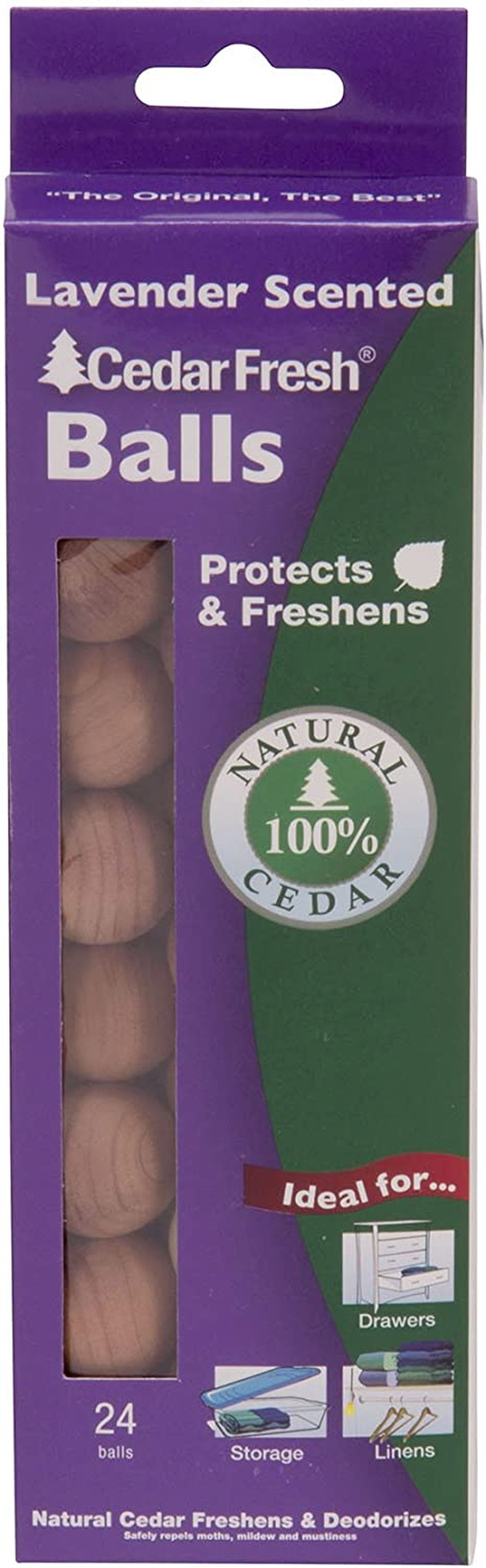 Cedar Fresh Balls with Lavender Scent, 24 Count image number 1