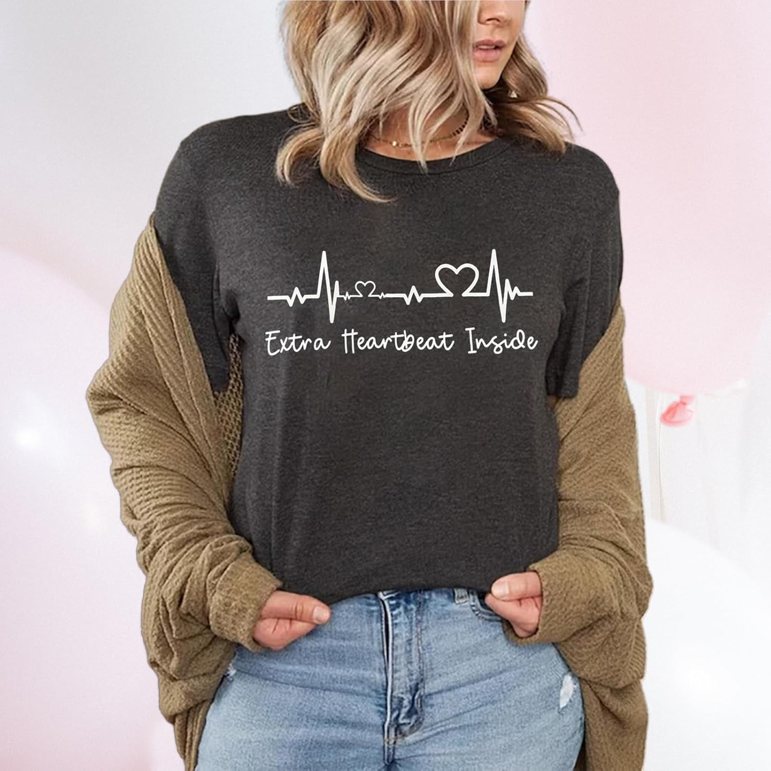 Christmas Pregnancy Shirts Women Maternity Christmas Shirt Funny Pregnancy Announcement Tee Tops image number 4