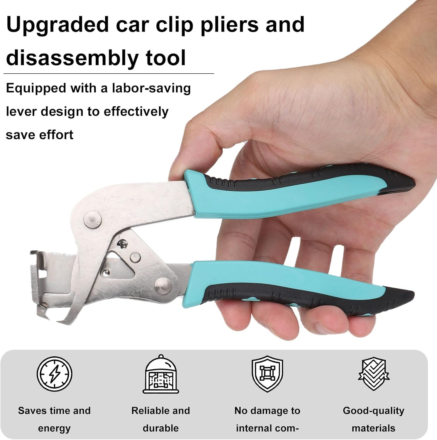 Car Clip Pliers and Disassembly Tool, Stainless Steel Multi-Functional Automotive Snap Pliers Practical Clip Removal Tool for Easy to Remove Fasteners Rivets