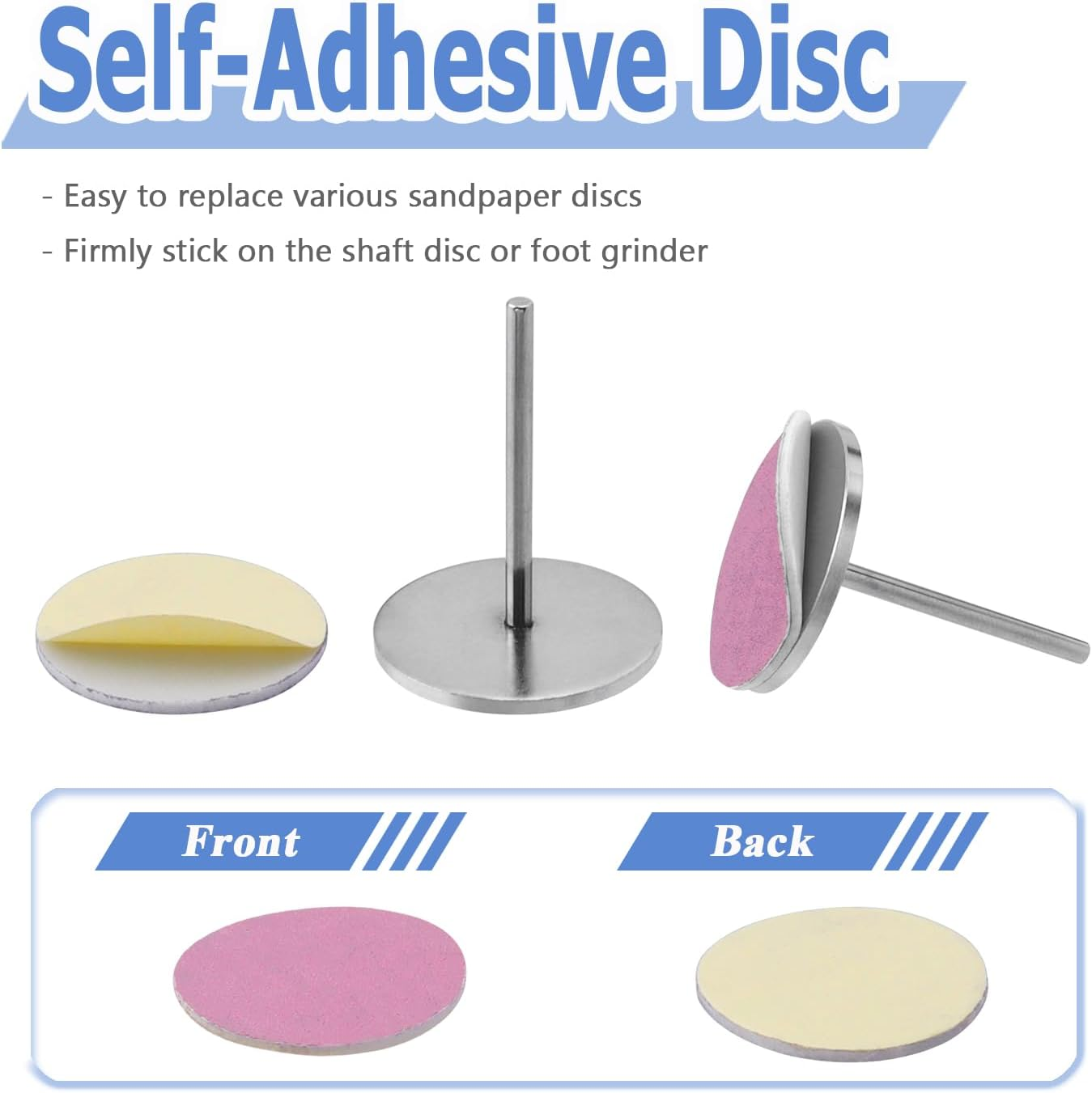 Mesee 60Pcs Sanding Paper Discs for Pedicure 25Mm Foot Grinder Sandpaper Replacement Self-Adhesive Foot File Sandpaper Disk Pad with Metal Nail Drill Bit for Manicure Pedicure Dead Skin Callus Removal image number 5