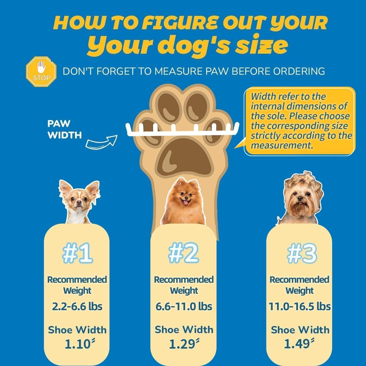 Dog Shoes for Small Dogs Boots, Waterproof Dog Booties Paw Protector for Outdoor Walking, Puppy Shoes with Reflective Strips Rugged Anti-Slip Sole for Hardwood Floors Hot Pavement Winter Snow 4Pcs/Set image number 3