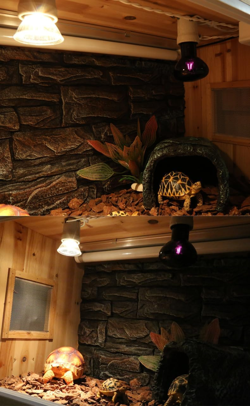 100W Infrared Heat Lamp Bulb, UVA Night Heat Bulb, Moonlight Light Glass Heating Lamps Bulbs, for Lizard Snake Chameleon Bearded Dragon Aquarium Reptile & Amphibian image number 3