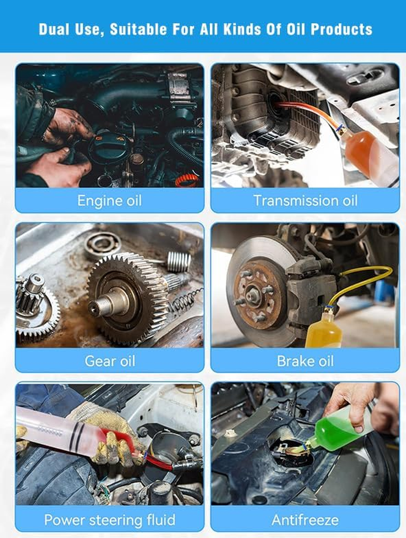 Automotive Fluid Extractor Pump, 1 Pack 200 CC Oil Change Syringe with Hose, Manual Fuel Suction & Filler, Fluid Oil Change Evacuator image number 1