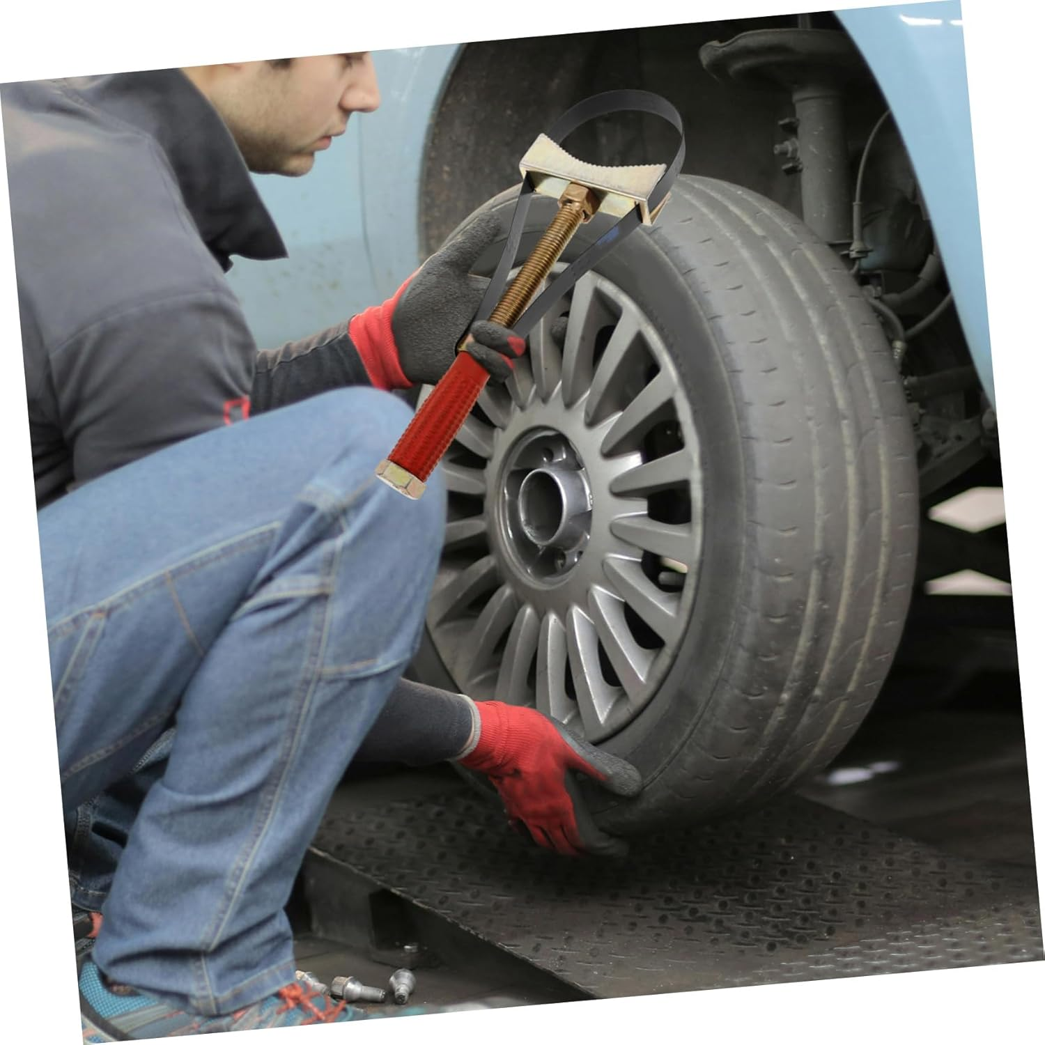 GARVALON Automotive Oil Filter Wrench Steel Belt Tool Filter Replacement for Cars image number 2