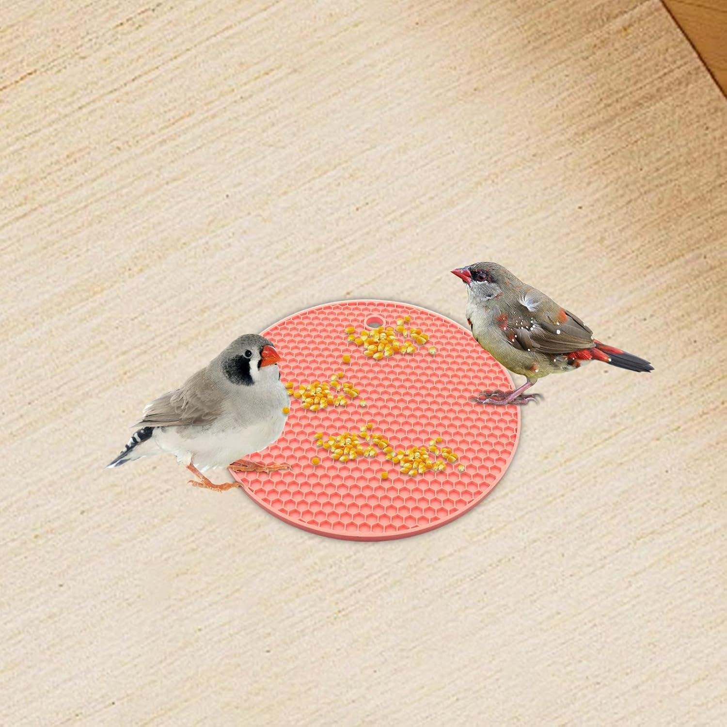 Shurzzesj Slow Feeding Puzzle for Bird,Parrots Slow Feeding Silicone Mat - Pet Parrot Food Slow Eating Mat for African Grey Parrots, Conures and Budgies image number 6