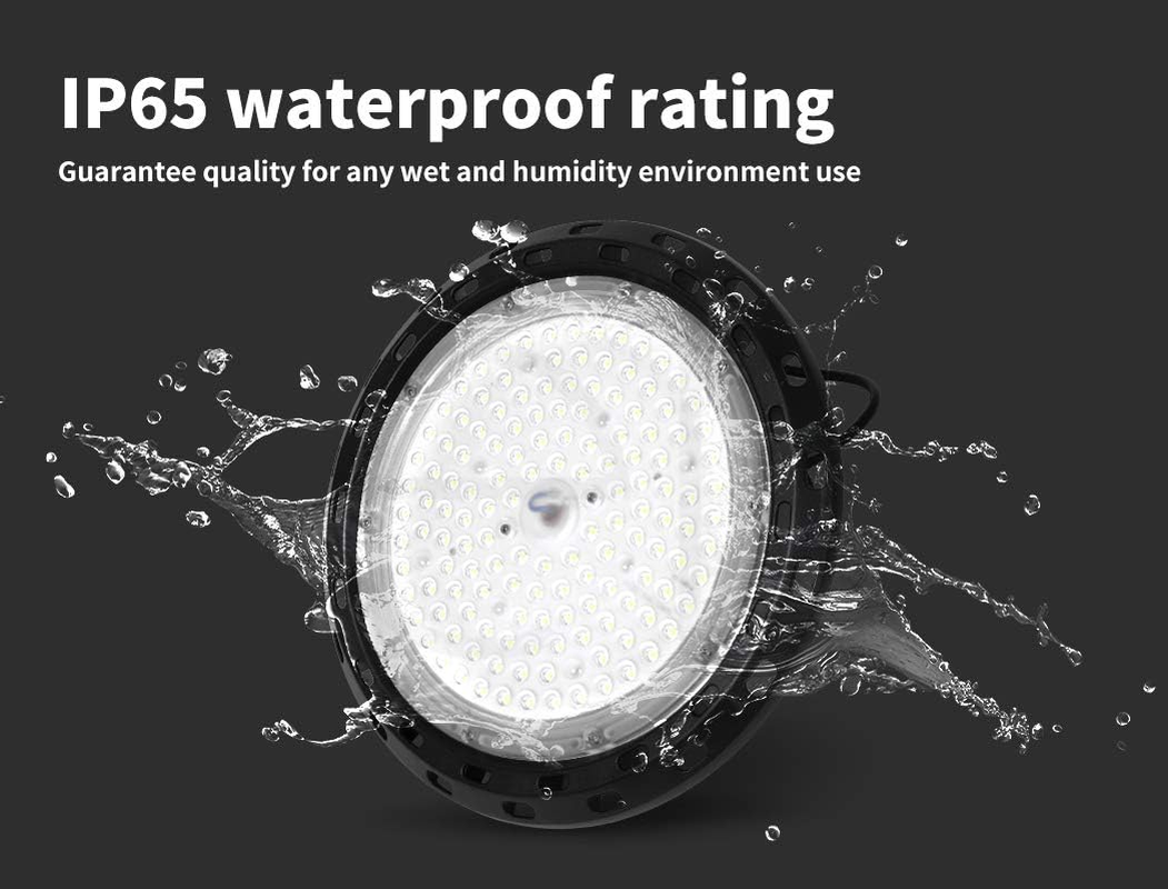 EMITTO UFO LED High Bay Light 100W,Commercial Led Shop Lights Fixture for Garage Factory Warehouse Industrial Indoor Outdoor Lighting,5000K Daylight,Ip65 Waterproof image number 6