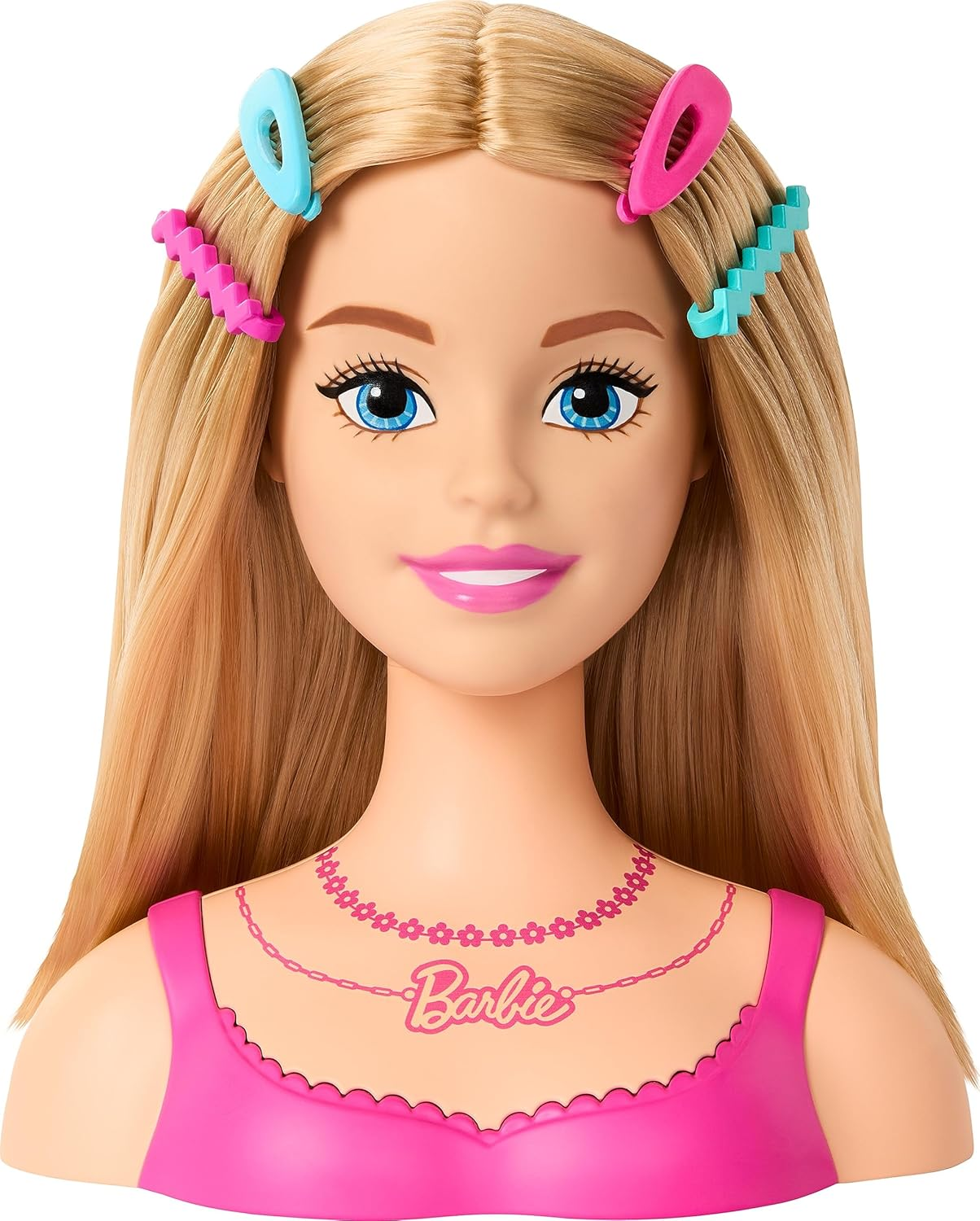 Barbie Doll Styling Head, Blond Hair with 20 Colorful Accessories, Doll Head for Hair Styling image number 2