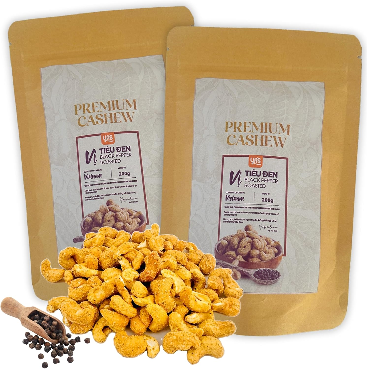 Gourmet Savory Cashews Trio (300G) Enjoy Classic Lightly Salted, Salt and Pepper, and Seafood Sensation Flavors, Premium Air Roasted Cashews, Heart Healthy Snacks with Plant Protein for Kids and Adults, Perfect for Parties, On-The-Go Snack and Lunch Box Snack image number 4