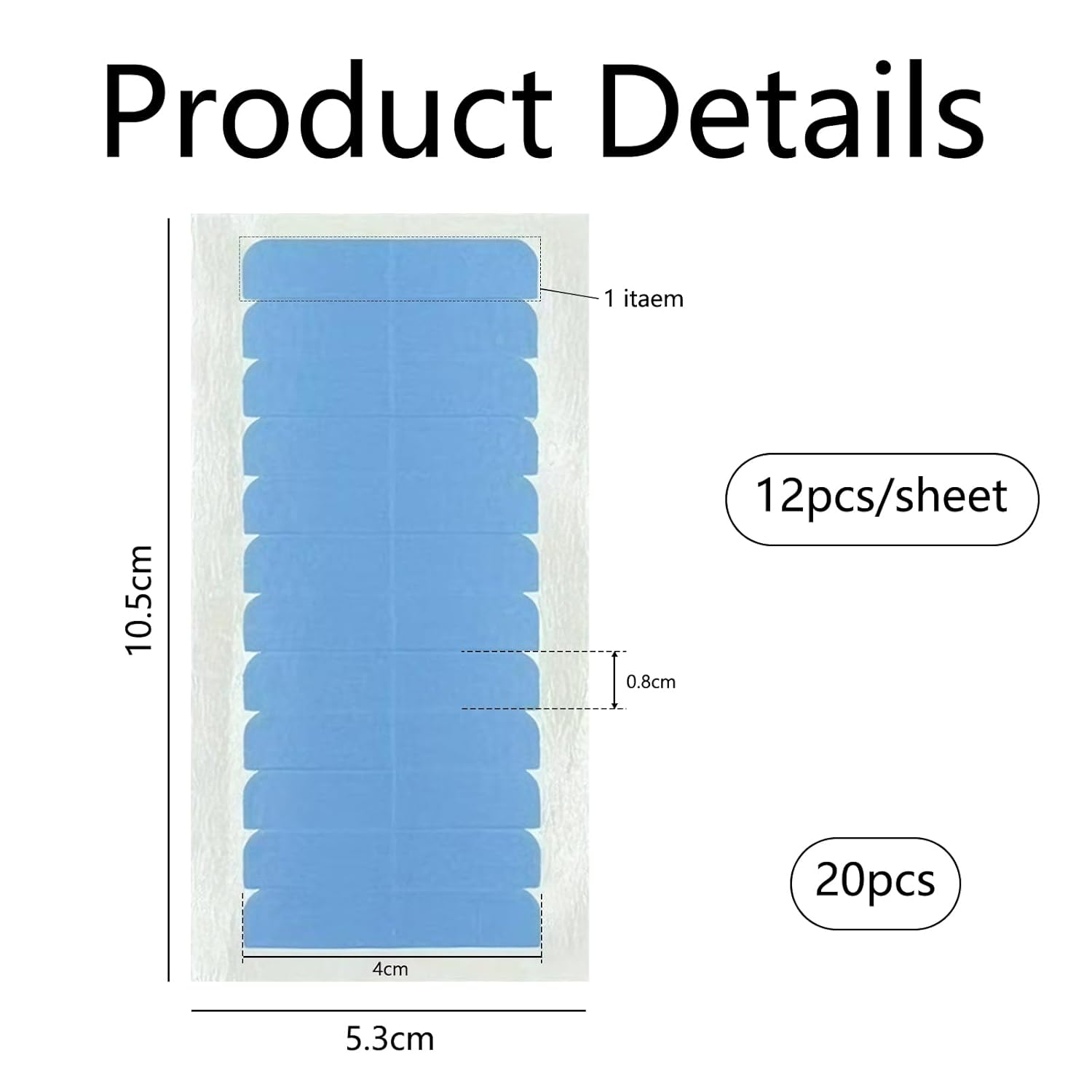 Yxvyxymyxxg 480 Pieces Hair Extension Tape, Double Sided Adhesive Tabs &mdash; Professional Strong Hold and No Residue, for Tape-In Hair Extension Replacement image number 4