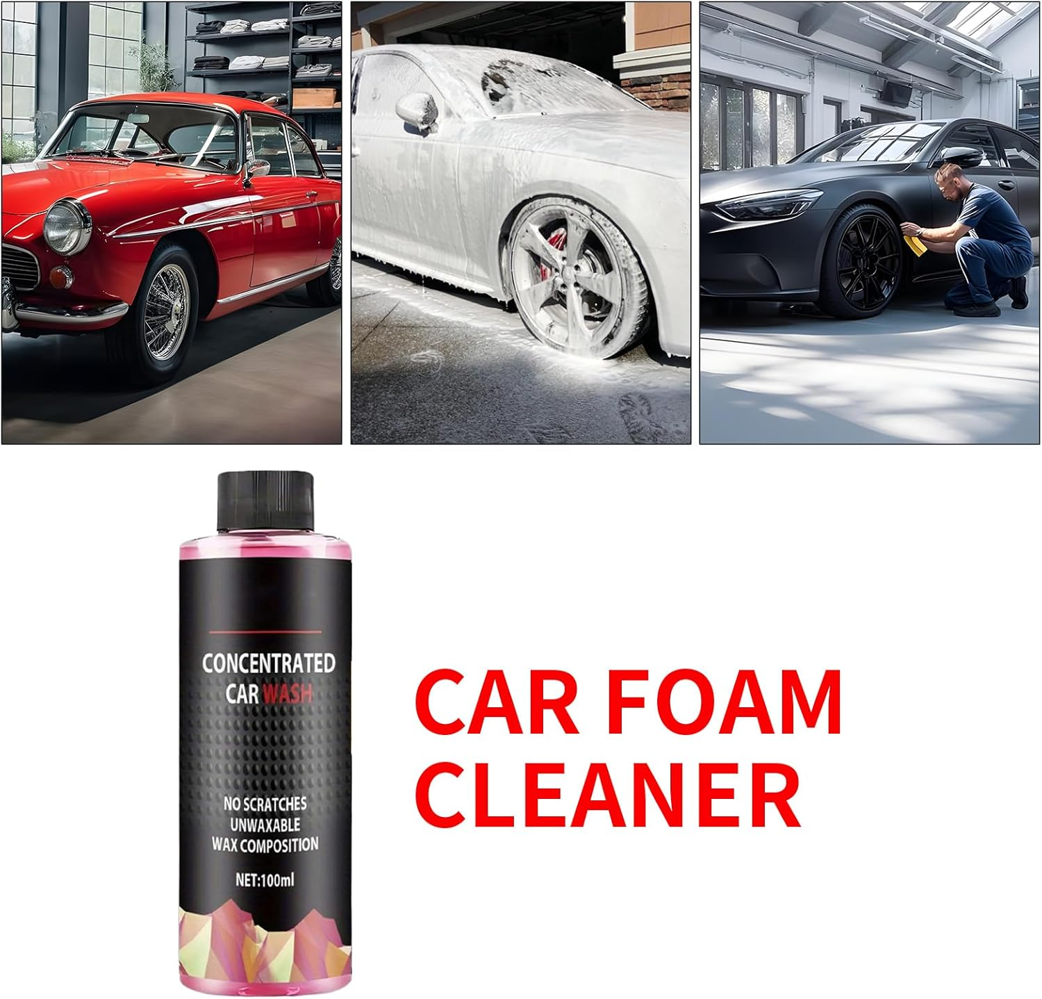 Iouyjiu Car Foam Cleaner | 100Ml High Foaming Car Wash Soap,Long-Lasting Automotive Deep Cleaning Tools for Exterior Maintenance Daily Care Mud Removal Glass Window RV image number 4