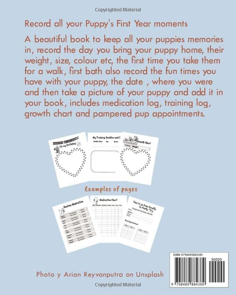 My Poodle Puppy'S First Year: Your Dogs Memory Keepsake Journal, Includes Medication Log, Training Log, Growth Chart and Pampered Pup Appointments Etc. image number 1