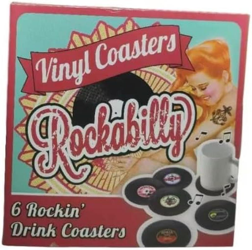 12 PCS Music Coasters, Funny Retro Vinyl Record Coasters for Home Bar Cafes, Creative Drink Coasters Set for Music Lovers, Colorful Insulation Pad, Tabletop Protection Decoration Coffee Coasters (6+6) image number 6