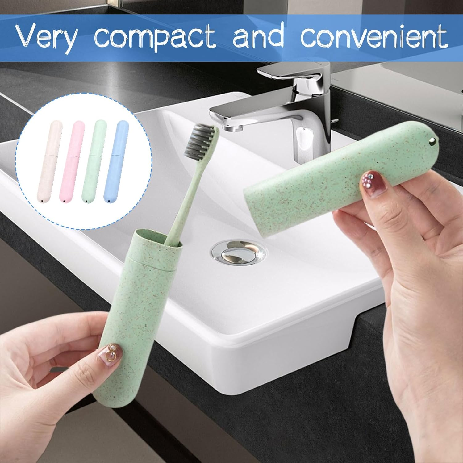 Toothbrush Travel Case, 8Pcs Toothbrush Holder Travel, Toothbrush Case, Portable Breathable Tooth Brush Holder, Suitable for Camping, School, Business, Home, Outdoor(Multicolor) image number 2