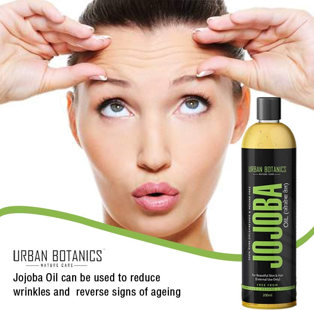 Urbanbotanics&reg; Cold Pressed Jojoba Oil for Skin & Hair - Virgin & Unrefined - 200Ml