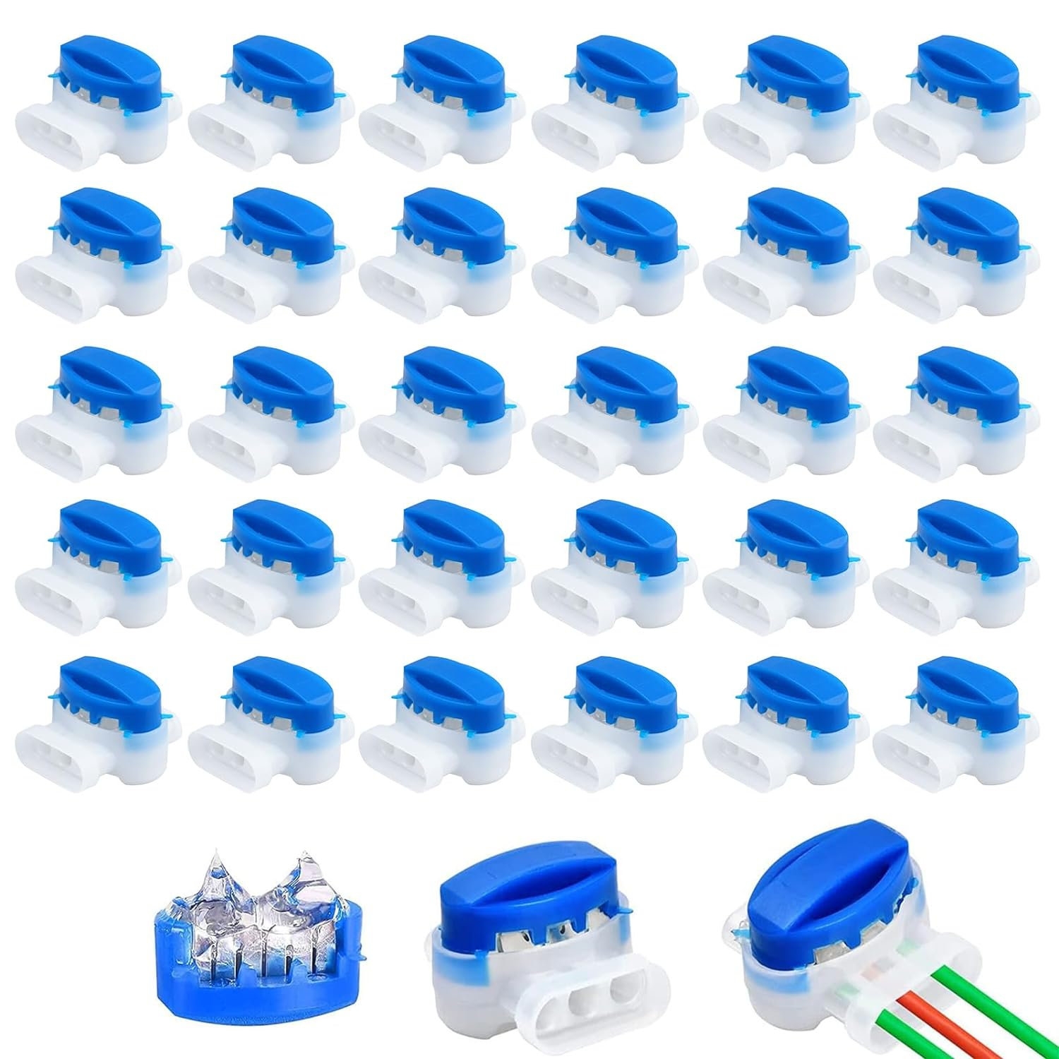 Cable Connector, Electrical Wire Connectors for Lawn Mowers, Irrigation Applications (30Pcs) image number 1