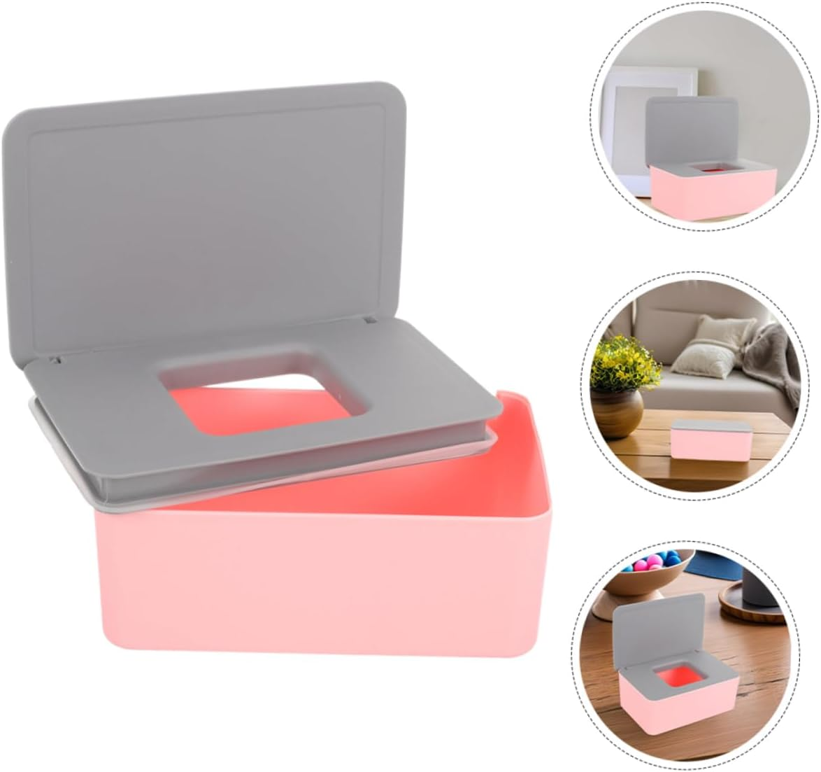 MAGICLULU 2Pcs Portable Wet Wipes Box Refillable Wipe Container Travel Home Use Boy Girl Case image number 1