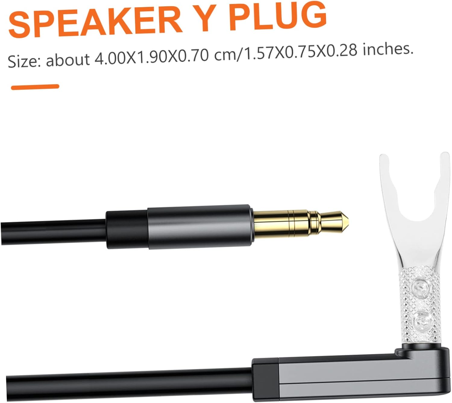 LIFKICH Silver-Plated Speaker Y Fork Plug U-Shaped Audio Connector Adapter for Amplifier and Speaker Cable Wiring, Compatible with Hi-Fi Stereo and Home Theatre Systems in Australia image number 1
