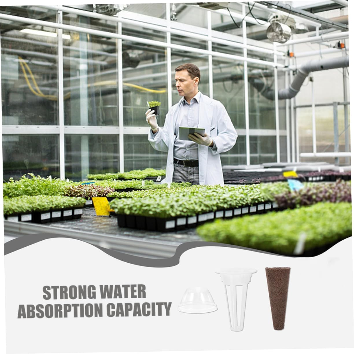 MERRYHAPY Hydroponics Support Plant Net Plant Baskets Humidity Dome Garden Dome Net Pots Grow Supplies image number 3