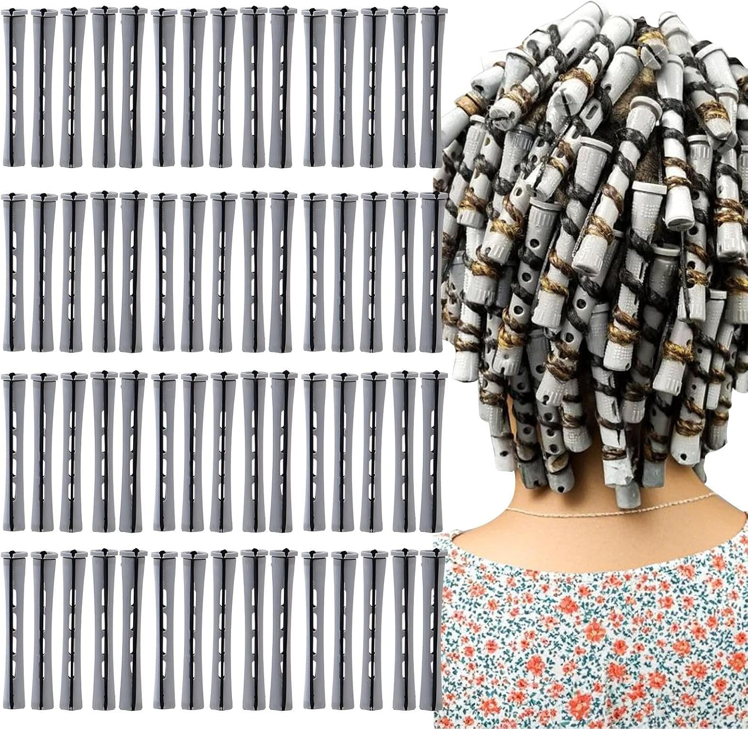 Short Hair Curlers, 60 Pieces Small Curling Curlers for Perm | Women Styling Tools Curls Accessories Supplies for Travel School Salon Hairdressing Home Beauty image number 5