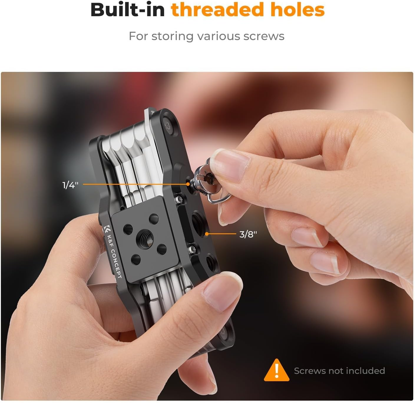 K&F Concept 10-In-1 Camera Multitool with Screwdriver and Spanner, Foldable Tool Set for Photographers, Universal Screwdriver Tool Set