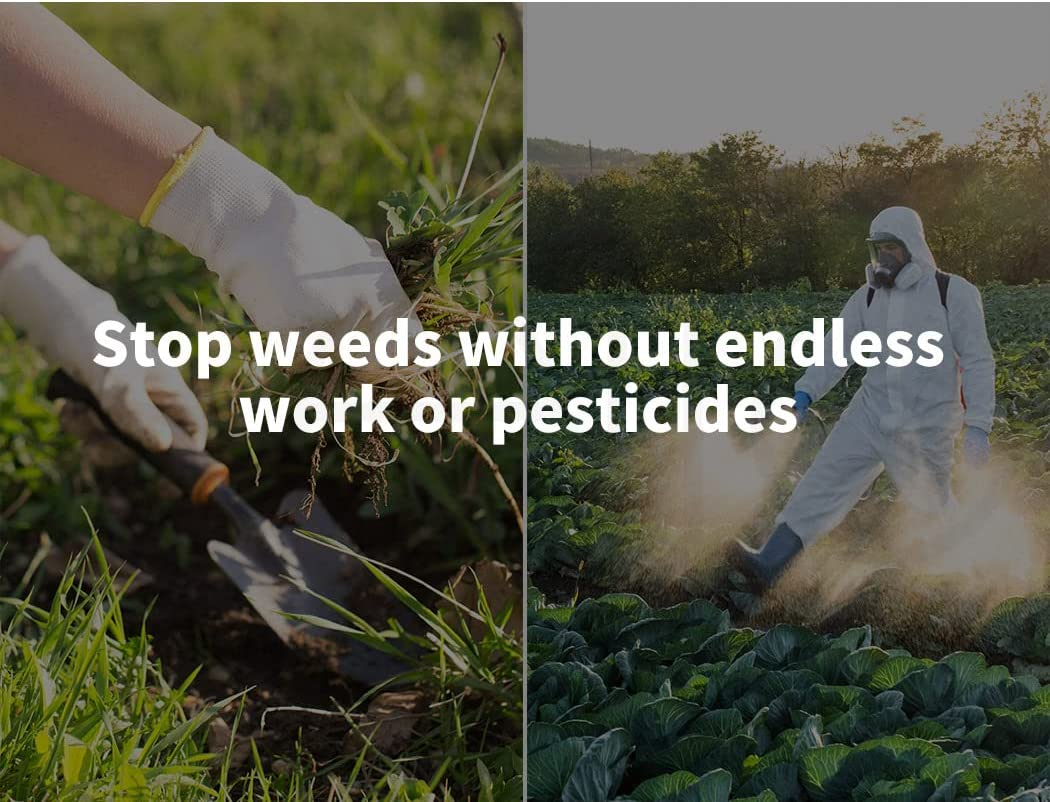 Weed Mat 1.83Mx100M Plant Control Weedmat Pebbles Gravel Woven Fabric image number 6