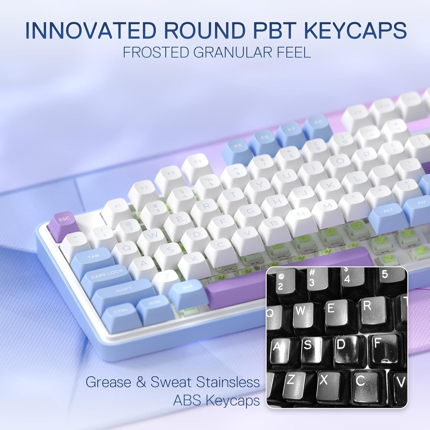 Redragon K707 PRO 80% Wireless Gasket RGB Gaming Keyboard, 3 Mode 87 Keys TKL Mechanical Keyboard, round PBT Keycaps & 5-Layer Noise Cancellation, Custom Linear Switch image number 1