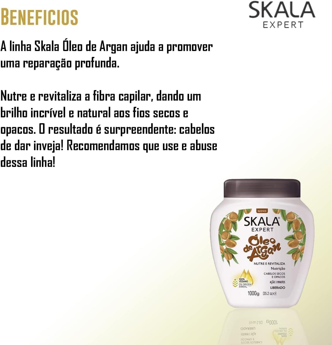 SKALA Oleo De Argan Marroquino, Rapido 3 Minutes 1Kg 35.2 Oz image number 3