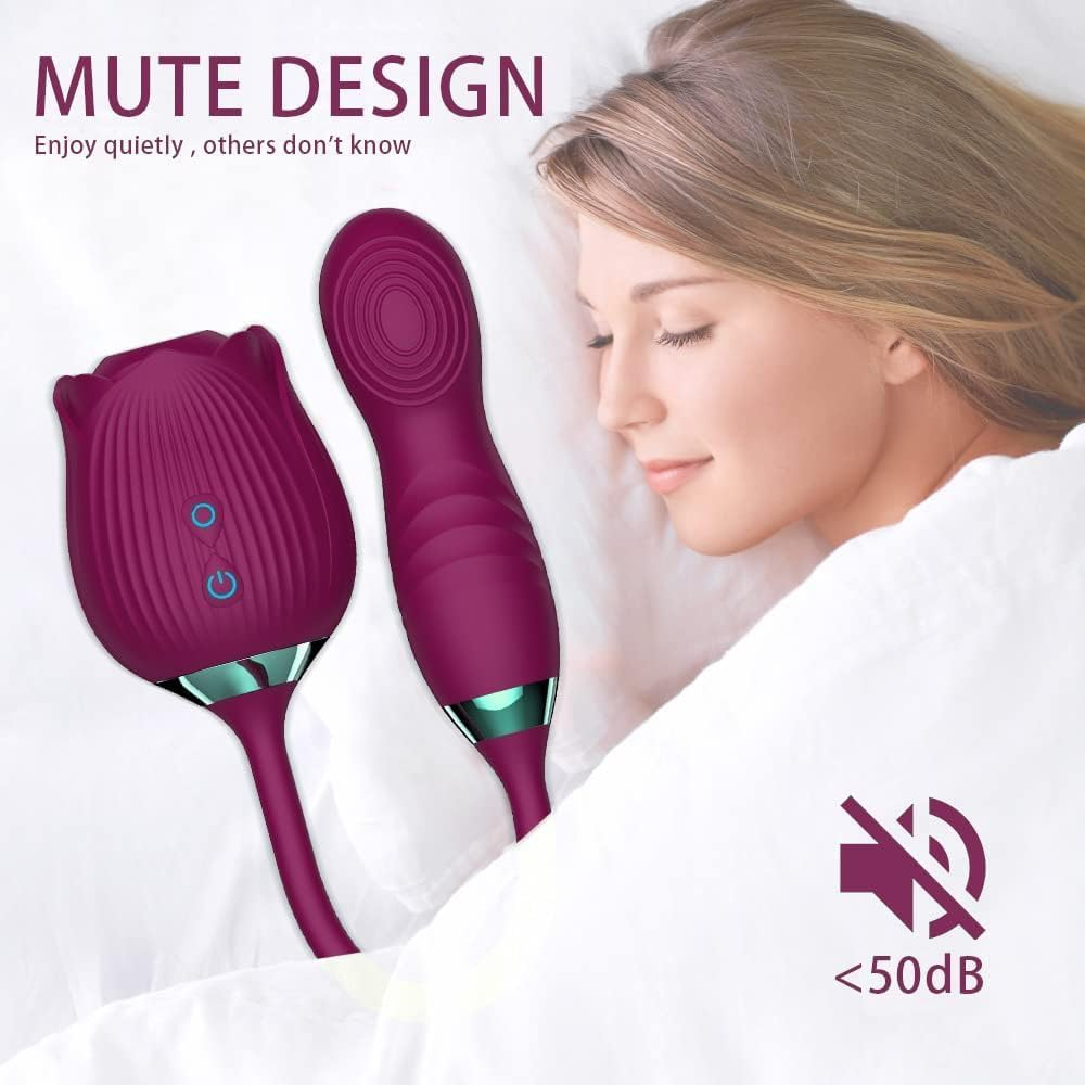 Double Use Rose Stimulation Slap Sucking Suction and Women 7 Sex Waterproof image number 3