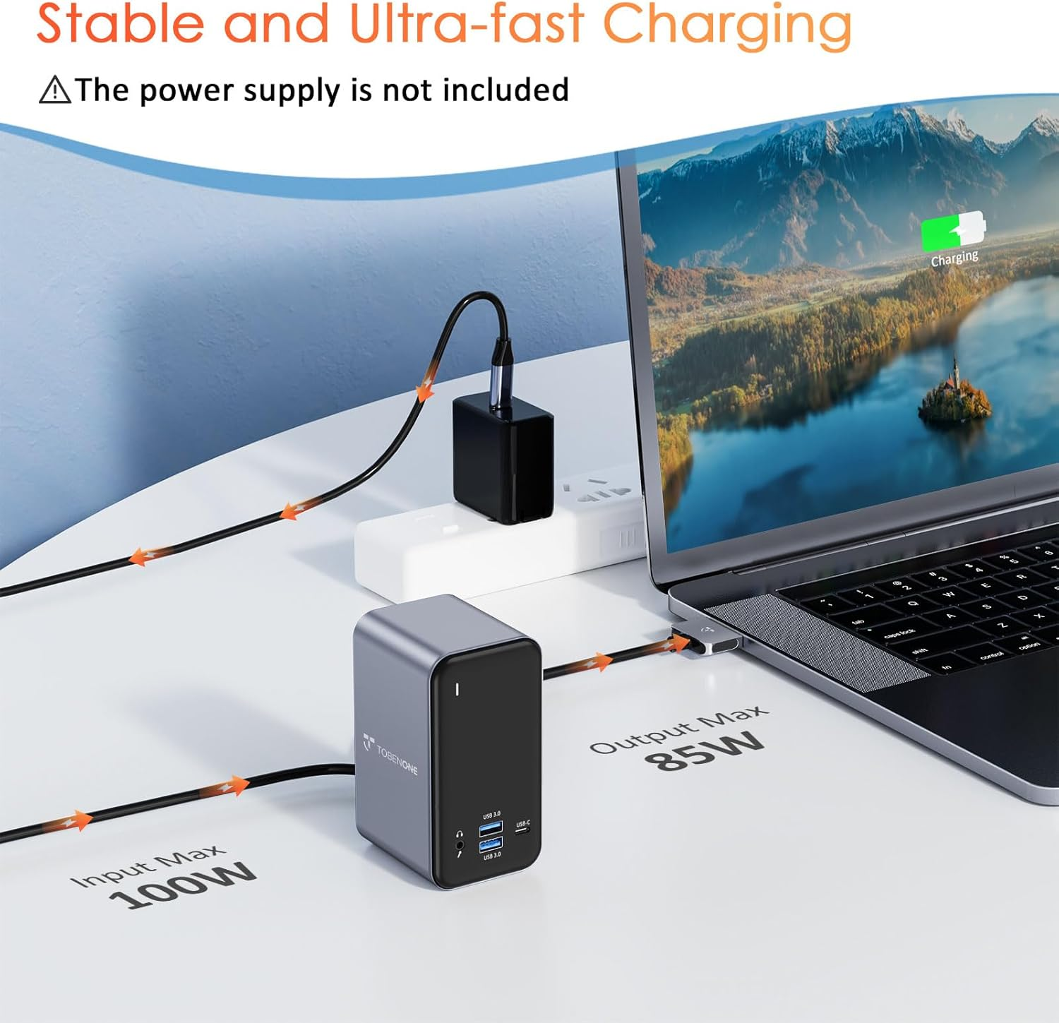 USB C Docking Station Dual Monitor for Macbook Pro, 15 in 2 USB C Laptop Docking Station Dual Monitor HDMI for Macbook Pro/Air with 2 4K HDMI Display, 6 USB A,USB C, Sd&Micro SD,LAN, 87W PD 3.0 image number 6