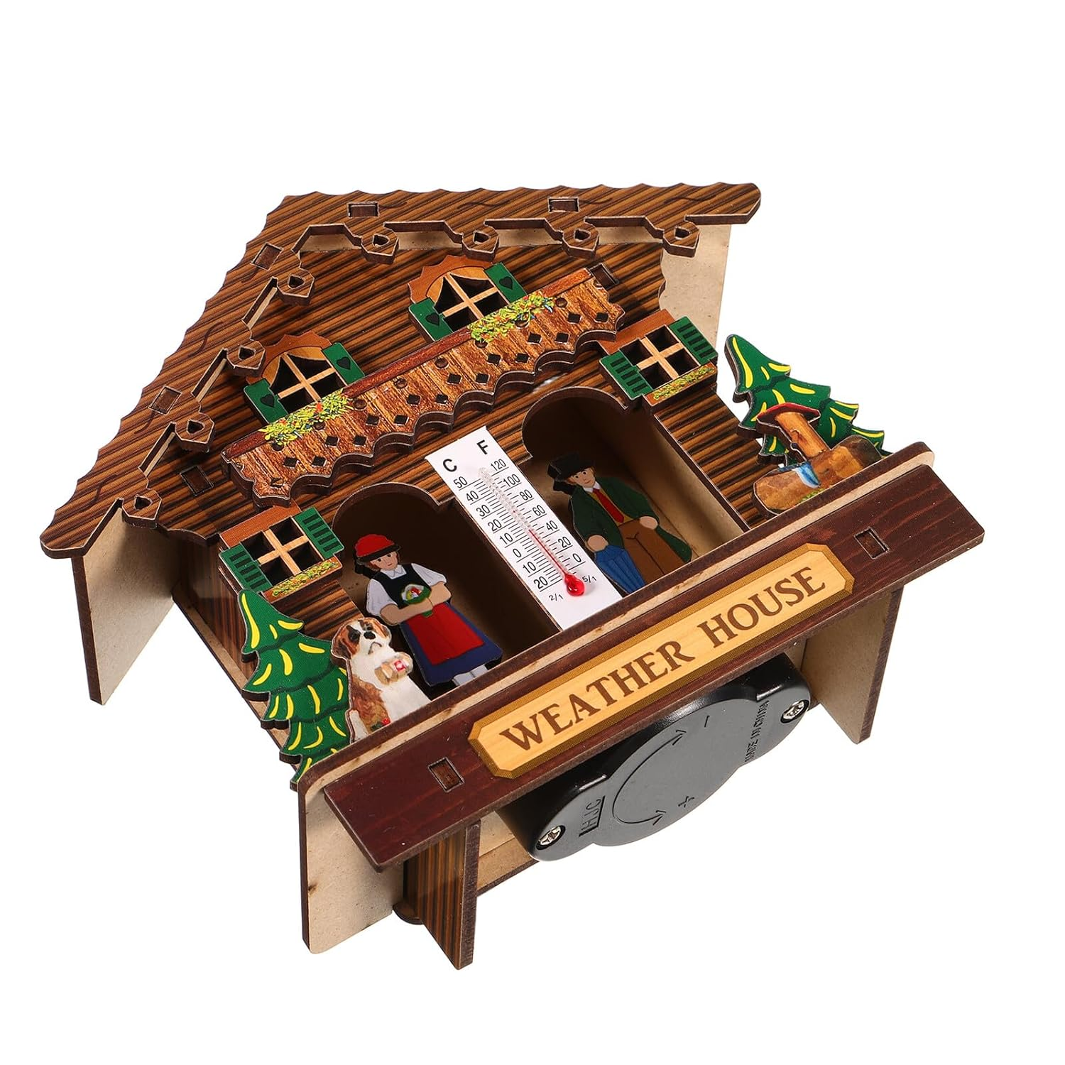 Wall Mounted Weather Station with Accurate Thermometer Hygrometer Barometer for Indoor Outdoor Use Temperature Humidity Gauge Battery Operated Easy Installation Home Garden Decor