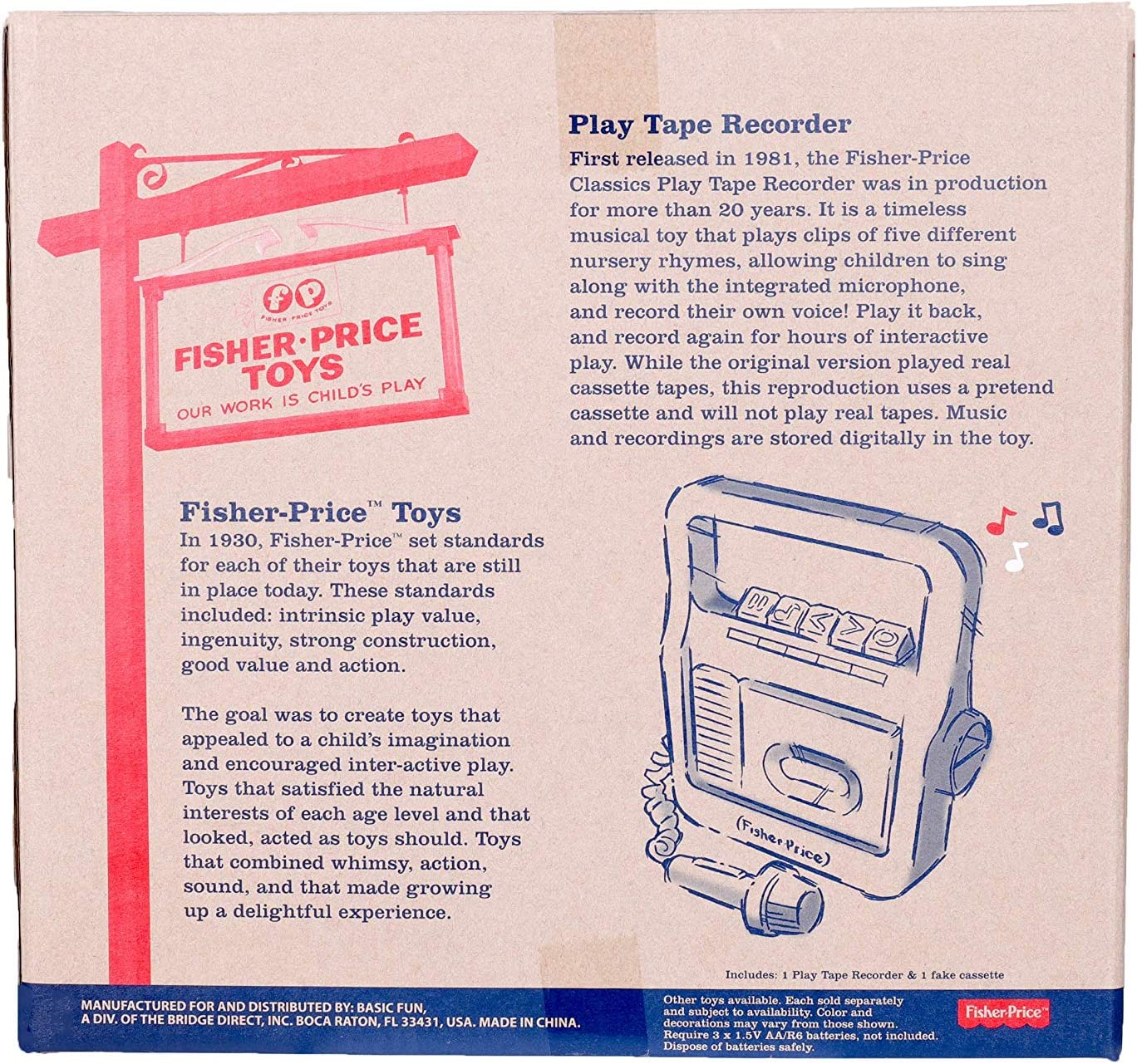 Fisher-Price Retro Tape Recorder, Multi-Color, 02178 image number 6