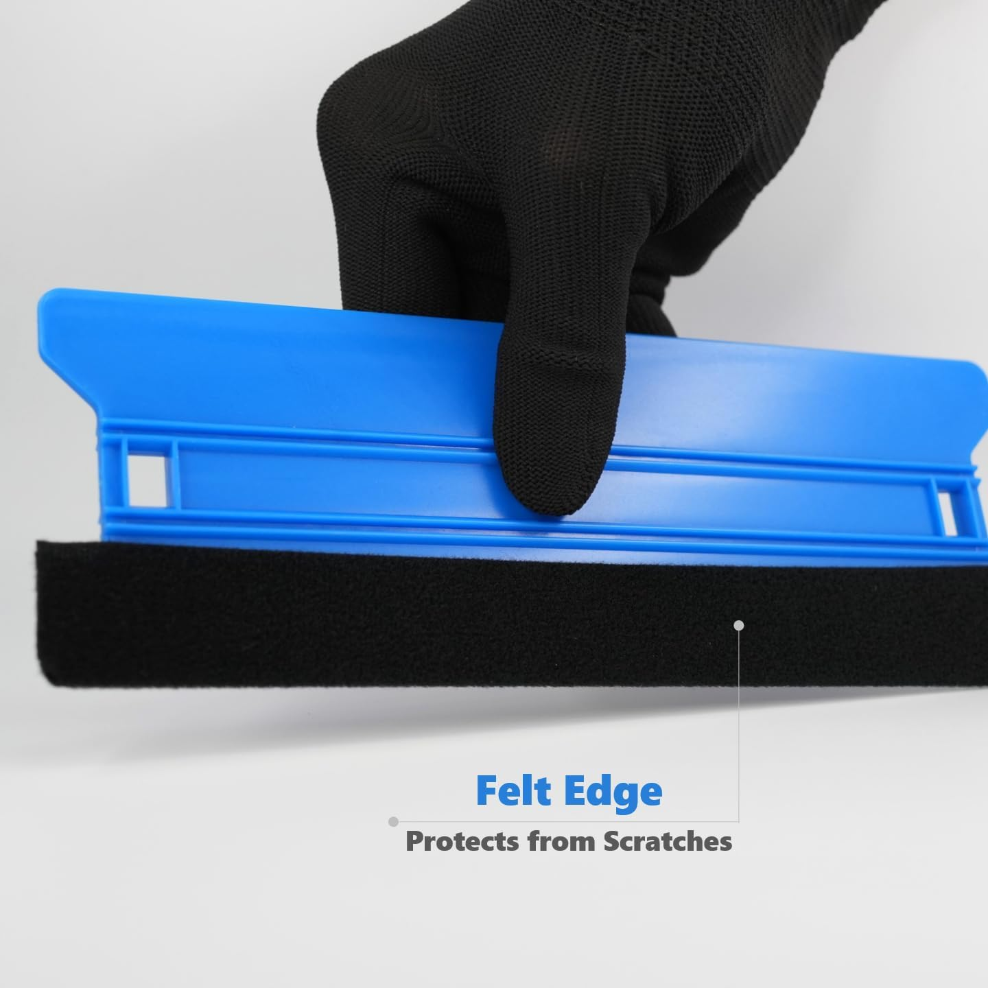 Carsleek Vinyl Wrap Long Squeegee, Microfiber Felt Edge, Window Tinting, Sign Sticker Application, Car Decal, Scratch-Free on Film and Wallpaper, Protect Painted, 3Pcs, 21 * 7.5Cm, Black, Blue, Green image number 6