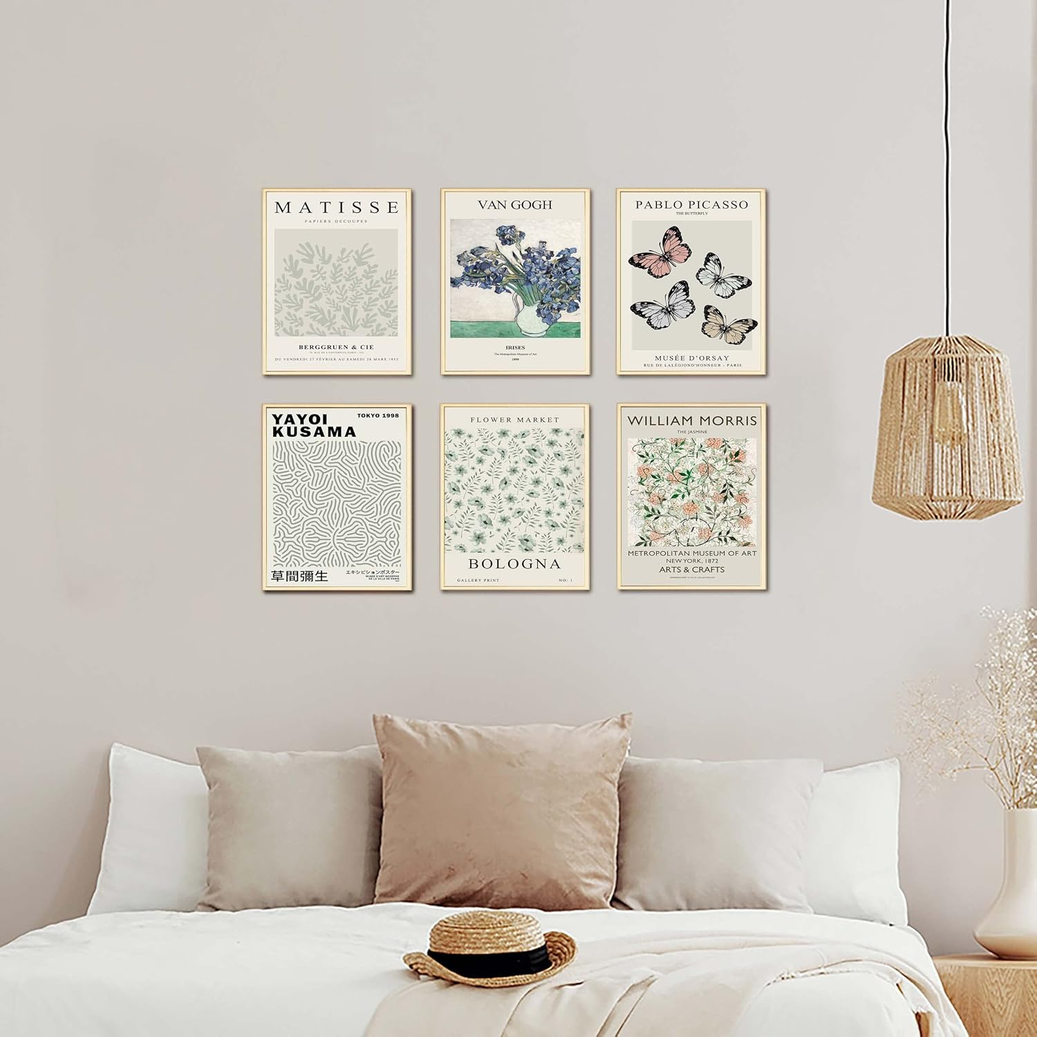 OKONZ Flower Market Poster Matisse Wall Art Prints Set of 6 Boho Art Prints Danish Pastel Colorful Floral Wall Decor for Bedroom Bathroom Living Room Decoration（8 X 10 Inch Unframed） Style (1) image number 6