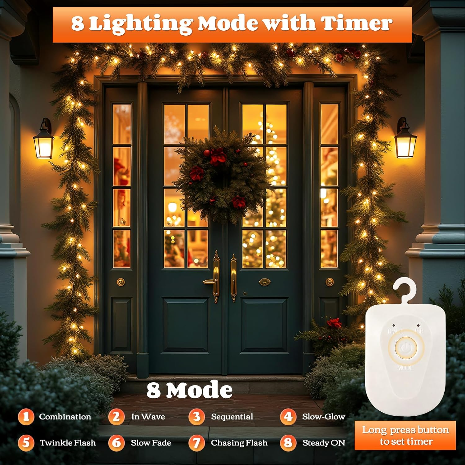 Yizhet Pack of 6 Rechargeable Fairy Lights with Removable Battery Box, Timer 3M 30 LED, IP65 Waterproof for Indoor/Outdoor, Christmas, Garden, Wedding (Warm White) image number 4
