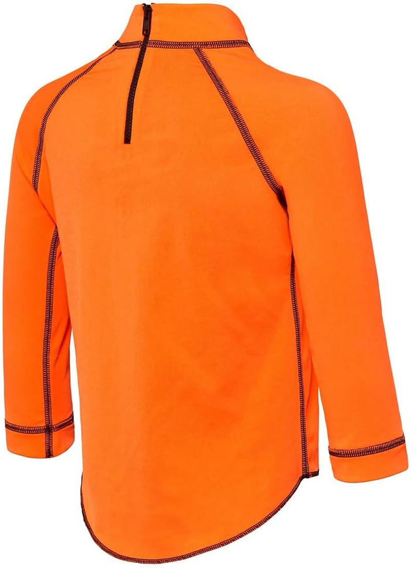 Speedo Boy'S Safety LS Sun Top/Fluro Orange, Fluro Orange, 14