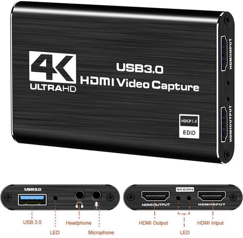 Tootoo 4K Video Capture Card 1080P 60Fps HD Camera Recording HDMI to USB 3.0 Live Game Streaming for Windows 7, 8, 10, Mac OS X 10.9 or Above, Linux image number 4