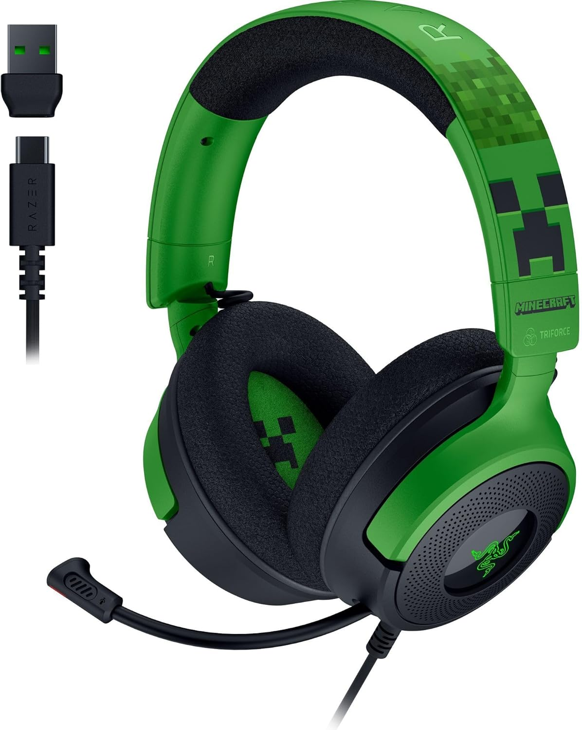 Razer Kraken V4 X - Wired Gaming Headset - Minecraft Edition image number 3