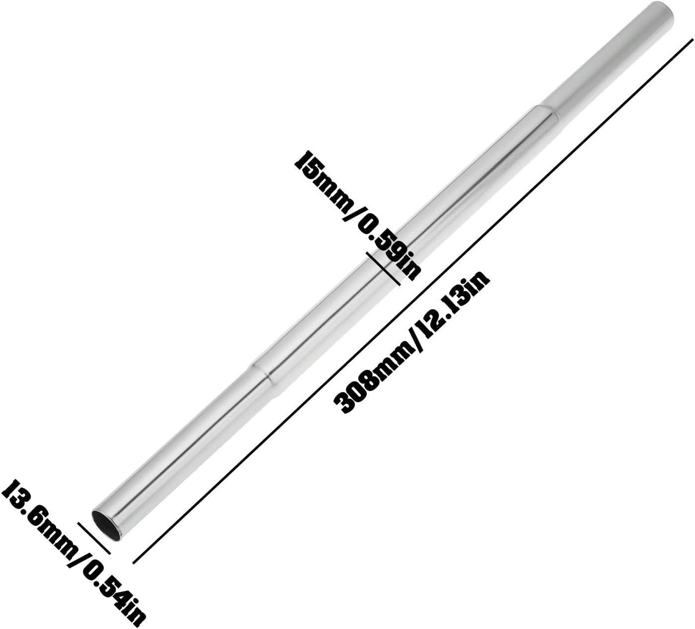 Ecsing 3Pcs Golf Club Extensions Stainless Steel Extension Rod Tail Eextension Rod Actuator Extension Adapter for Ball Bar Silver image number 3