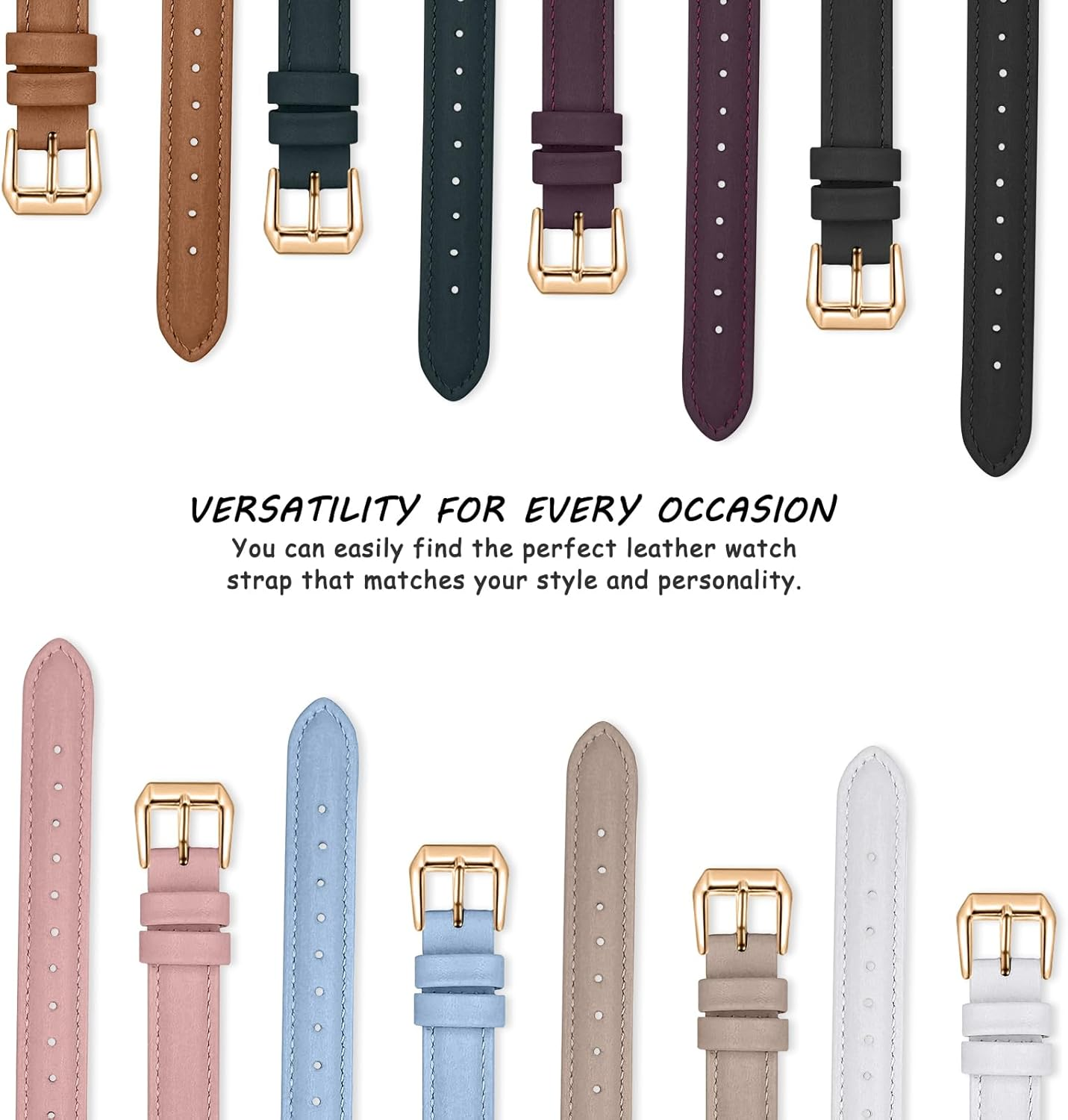 Wopail Women'S Leather Strap for Apple Watch Series 9/8/7/6/5/4/3/2/1/SE 2/SE, Replacement Strap, Slim, Lightweight Straps for 41 Mm, 40 Mm, 38 Mm image number 4