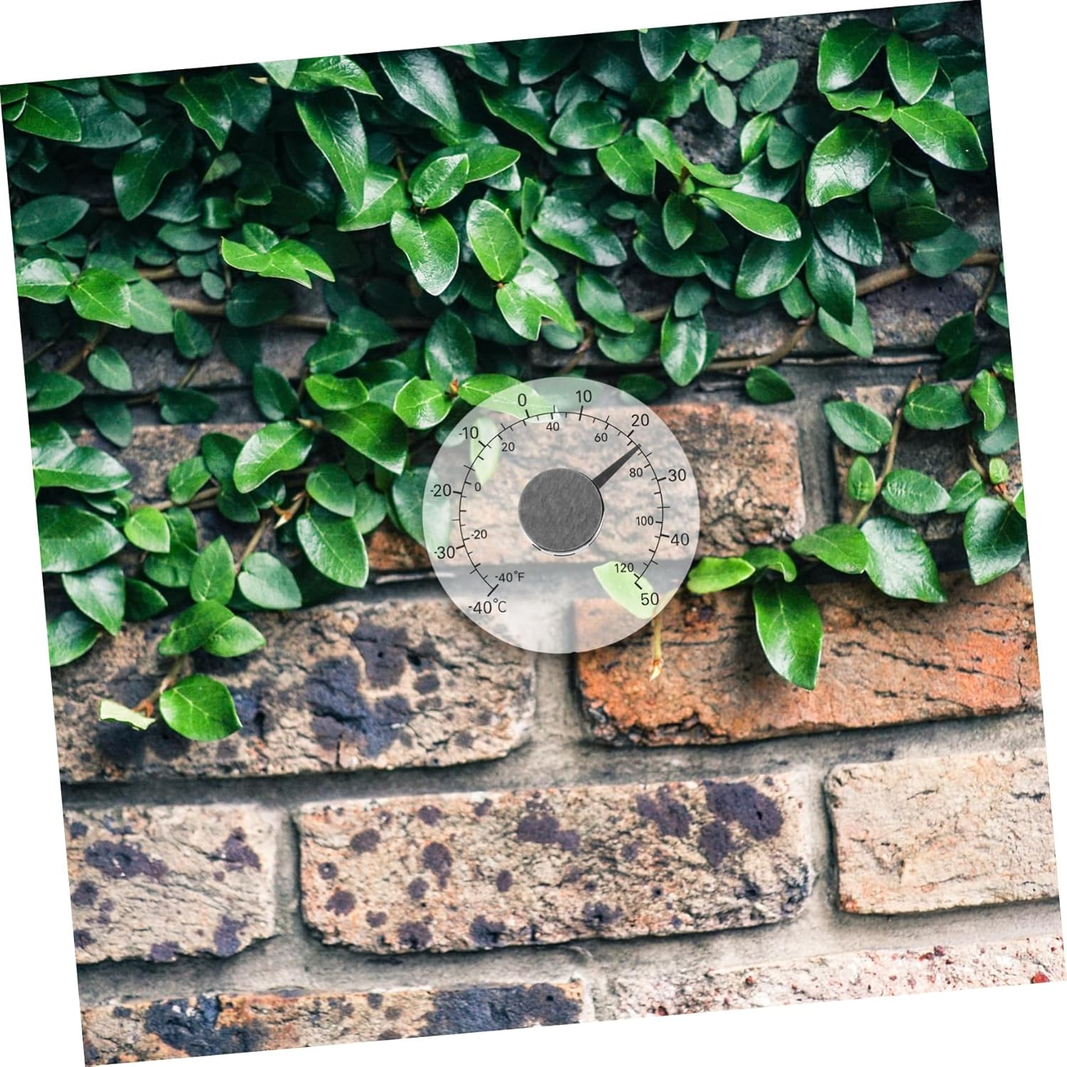 Totority Traditional Temperature Thermometer for Indoor Outdoor Use Window-Mount Simple Temperature Gauge with Celsius Fahrenheit Display Compact Household Thermometer for Garage Greenhouse