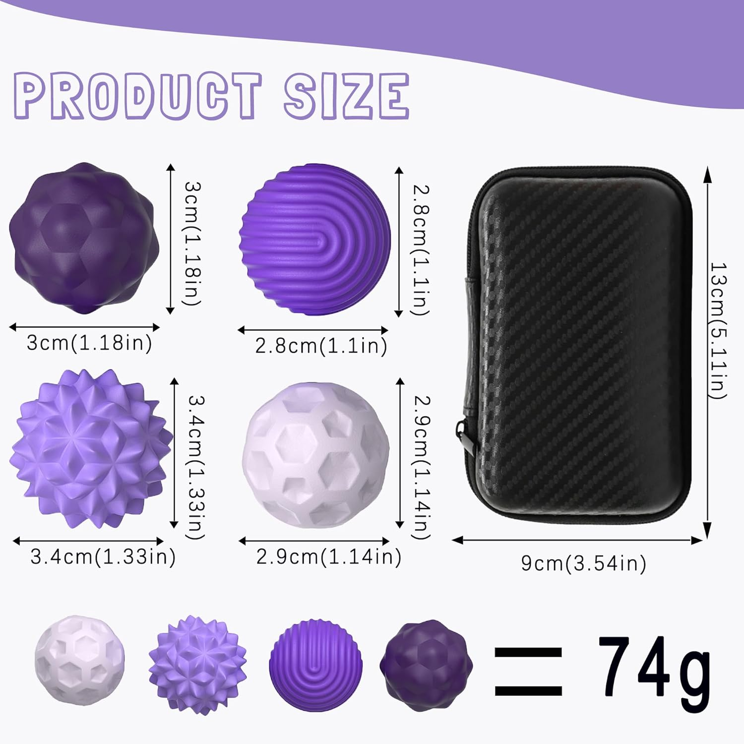 Magnetic Balls Fidget Toys, 8PCS Stress Relief Ball Sensory Toys for Adults Kids, Silicone Anti-Stress Ball for Autism ADHD Anxiety, Portable Motor Skills Office Desk Travel Toy (Purple) - Colourful image number 7