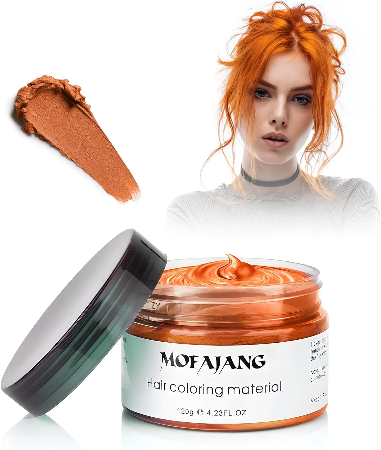 Green Hair Wax Colour, SOVONCARE Temporary Hair Colour Wax Natural Instant Hairstyle Cream for Women & Men Party, Cosplay, Halloween, 4.23 Oz (Green)