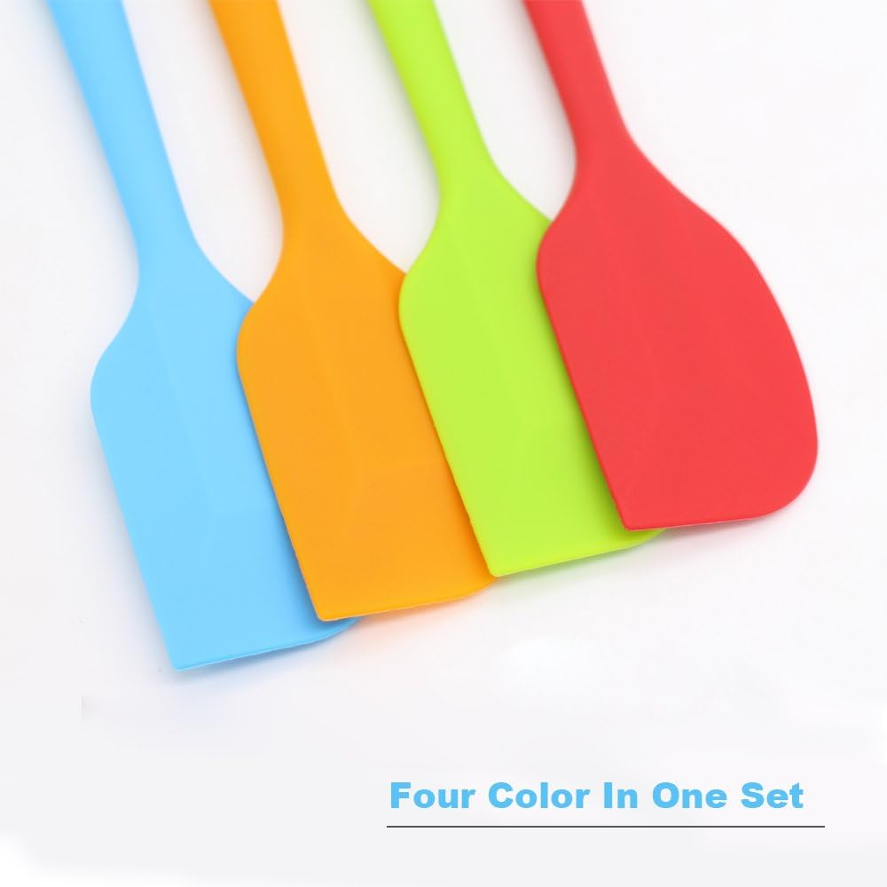 Silicone Spatula 4-Piece Set, Heat-Resistant Spatulas, Non-Stick Rubber Spatulas with Stainless Steel Core image number 4