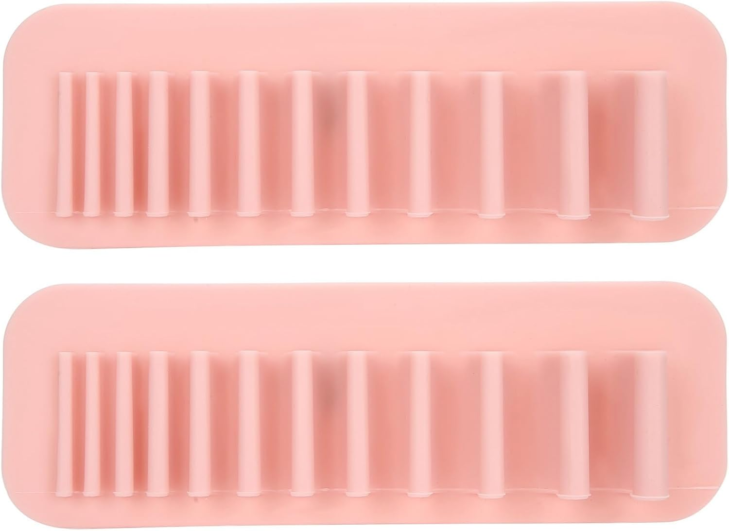 OEBUAFI Wall Mounted Toothbrush Storage Rack, 2 Piece Makeup Brush Drying Organizer, Multifunctional Silicone Cosmetic Brush Holder, Ideal for Small Spaces image number 5