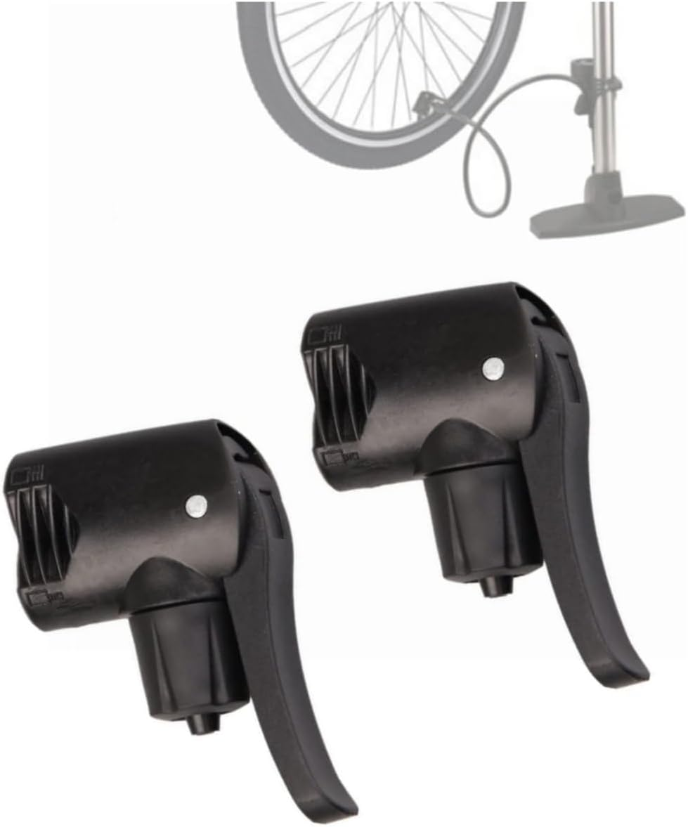 WADY 2 Pieces Inflator Nozzle Double Pump Head Dual Nozzle Valve Thread Connector Tire Air Inflator Replacement Mouth Adapter with Extension Horse Tube for Bicycles and Electric Bicycles image number 4